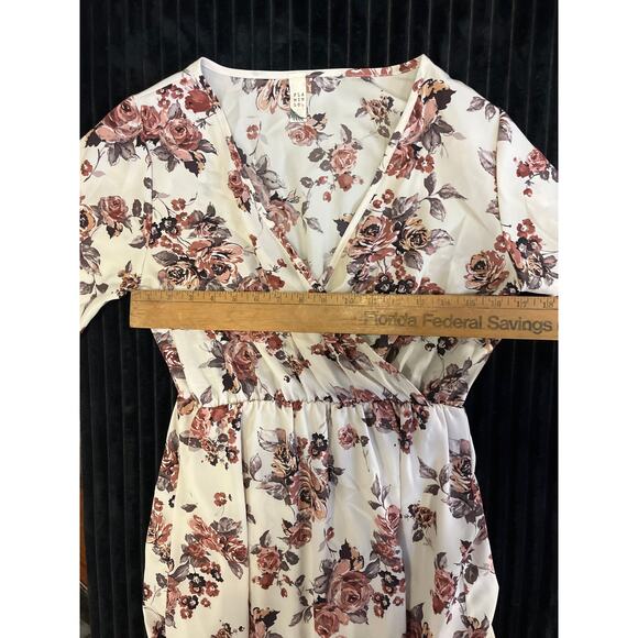 Flamingo Women’s Boho Babydoll High-Low Floral Dress 3/4 Sleeve Size Small - Picture 5 of 5
